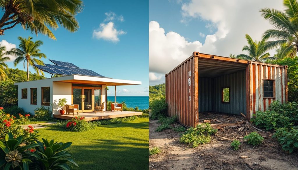 découvrez les avantages et les inconvénients des maisons container en guadeloupe : une alternative moderne, durable et économique à la construction traditionnelle, adaptée au climat insulaire. analyse complète pour guider votre projet immobilier.